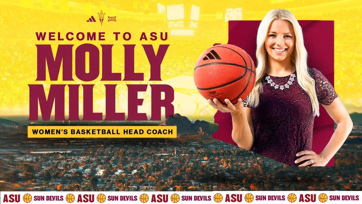 Welcome to ASU Molly Miller. Women's basketball head coach. ASU Sun Devils.