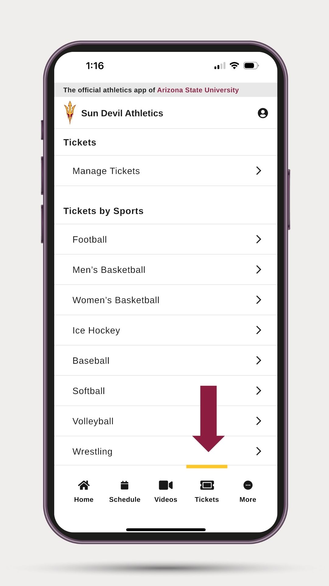 ticket screen